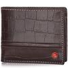 Denial Коричневый тисненый кожаный кошелек для мужчин | Кошельки мужские с блокировкой RFID | Мужской кожаный кошелек