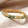 Chinese Style Vintage Cloisonne Bangle Enamel Women's Hand Bracelet Hollow Out Flower Bangle  Girls
