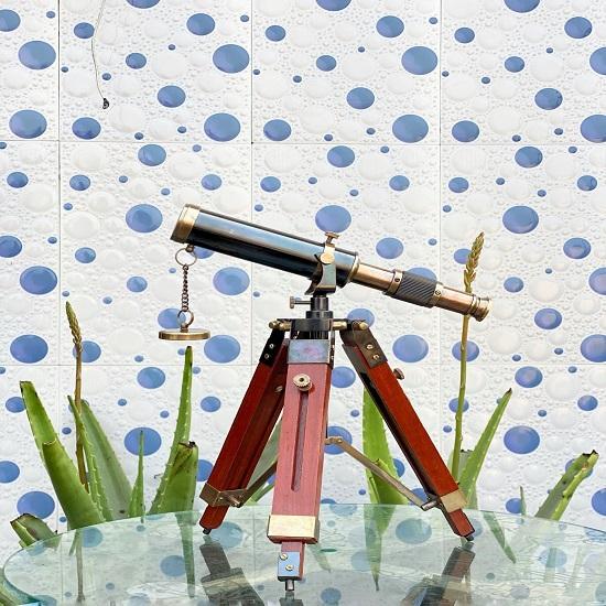 Латунный телескоп-штатив с регулируемой подставкой-штативом, настольный латунный телескоп, подарок для папы, подарок на День святого Валентина