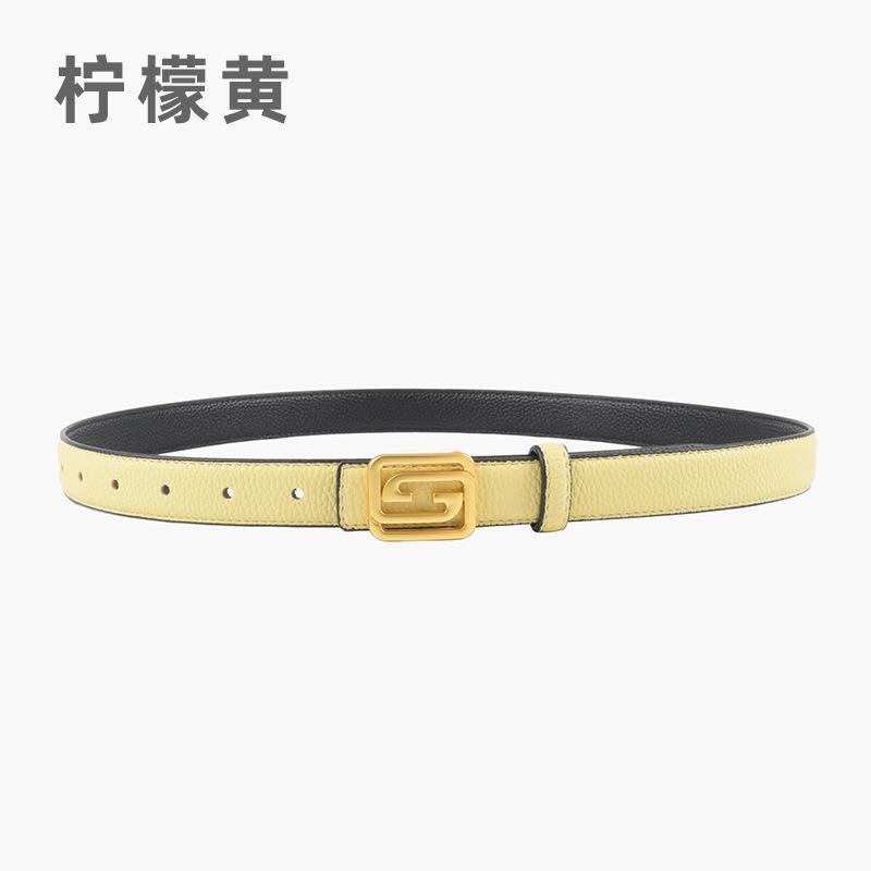 Lychee Pattern Can Be Used On Both Sides, First Layer Cowhide, Genuine Leather, Women'S Belt, Women'S Belt With Jeans, Casual Pants.