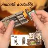 QmXCyzl Деревянный DIY Набор для кукольного домика, Миниатюрная 3D Книжная полка, Праздничный подарок, Архитектурный сценарий (Деревенское кафе)