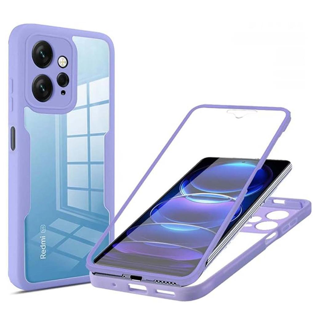 Liquid Silicone 360 Degree Hybrid Case for  Xiaomi Redmi 13 12 4G 13C 5G 12C 10 Prime Note Pro 5G 12S 4G Protect Shockproof Full Protection Cover