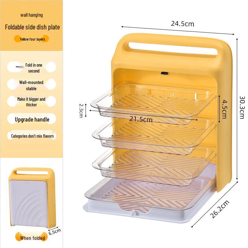 ZISIZ Foldable Kitchen Prep Tray Rack