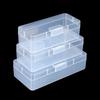 S/M/L Rectangle Multi-Purpose Portable Transparent Dust Protection Plastic Storage Box Makeup Brush Buckle Plastic Brush Box