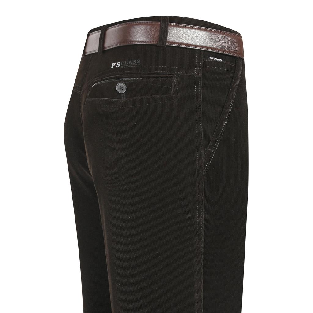 Pants Men Corduroy Cord Trousers Stretch Straight Pants Casual Loose High Waist Vintage Retro