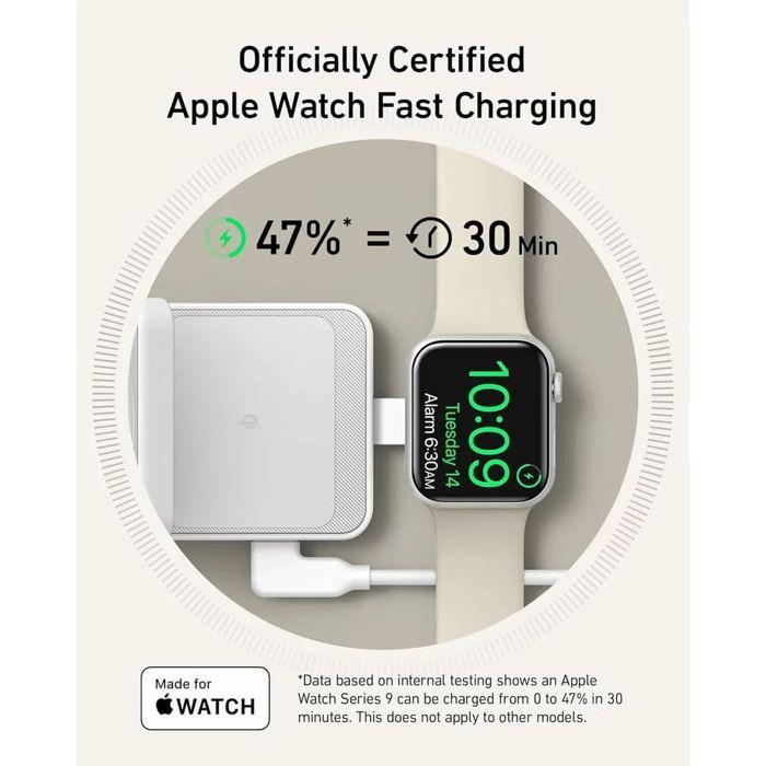 Station de recharge - Anker - MagGo 3in1 - 15W - USB-C - Blanc