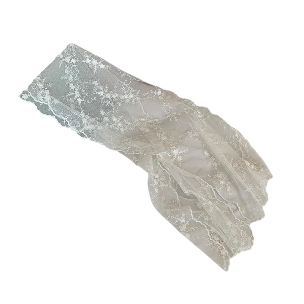 Multiuse Lace Scarf Seethrough Shawl Wrap With Flower Pattern Long Silk Scarf For Women Everyday And Special Event Wear