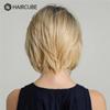 Short Layered Blonde Wig Straight Bob Synthetic Blend  Hair Wigs with Bangs for Women Daily/Cosplay Use Heat Resistant Hair
