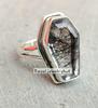 Black Rutile Coffin Ring, Gemstone Ring, 925 Solid Silver, Handmade Jewellery, Boho Ring, Women Ring Gift for Her