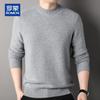 Romon Men's 100% Pure Cashmere Thickened Round Neck Sweater