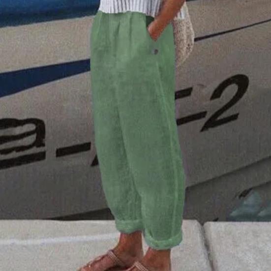 Модные популярные брюки-шаровары, однотонные карманы, летние спортивные брюки с эластичной резинкой на талии, прямые спортивные штаны, уличная одежда