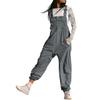 Women's Jumpsuits Summer Fashion Casual Loose Wide Leg Jumpsuits Solid Color Insert Pockets Retro Button Strap Jumpsuits