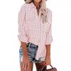 2024 Spring/Summer Women's Striped Cotton-Polyester Long-Sleeve Shirt
