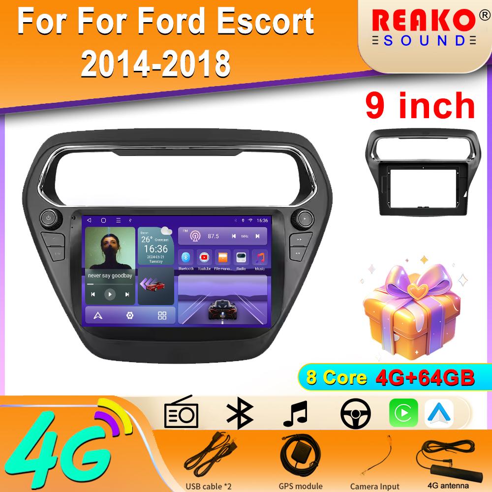Для Ford Escort 2014-2018 Android Auto Carplay GPS навигация стерео мультимедийный плеер 4G Wifi экран
