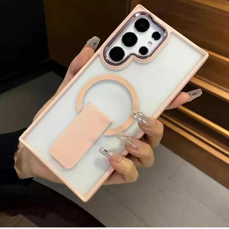 Подходит для чехла для мобильного телефона Samsung S25ultra Матовый кронштейн Магнитная адсорбция S24ultra Защитный чехол S23 Новый противоскользящий