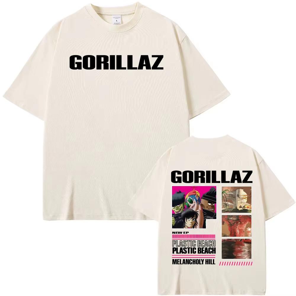 Gorillaz The Mountian New Album 2026 Tour TShirt Men Women Fashion Gothic Clothes T Shirts ONeck High Quality Tshirt