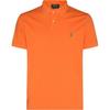 Polo SS23 Однотонная рубашка поло с коротким рукавом и вышитым логотипом, мужские топы, оранжевый цвет 710680784-315
