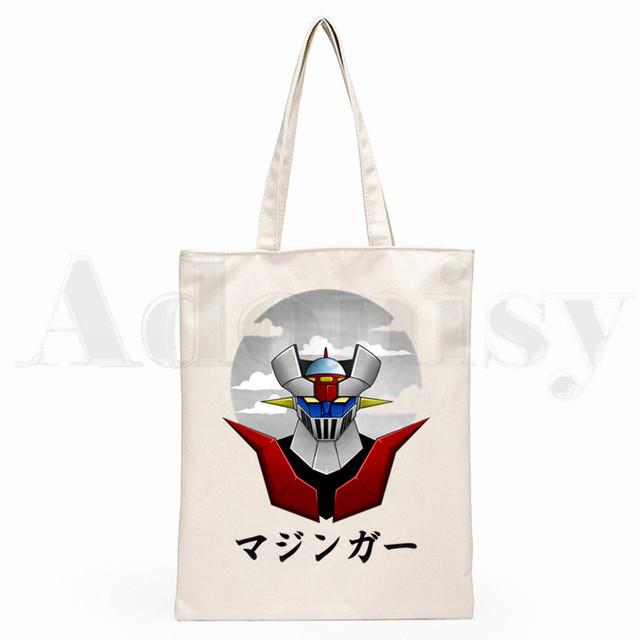 Mazinger Z Япония Аниме Старая Классика Манга Робот Графический Мультфильм Принт Сумки Для Покупок Девочек Мода Повседневная Упаковка Сумка