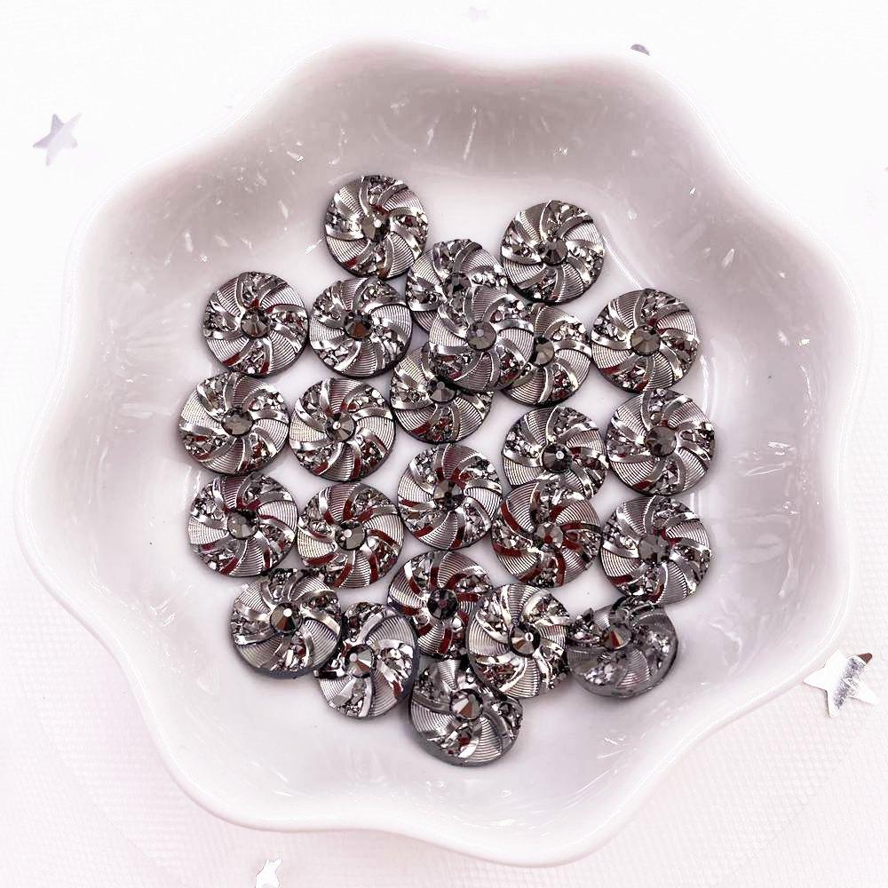 Блестящие 80 шт. AB смолы 10 мм вихрь круглые плоские задние аппликации со стразами DIY свадебный альбом ремесло