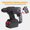 1000W Rechargeable Electric Rotary Hammer 15000mAh Cordless Multifunction Hammer Impact Drill Power Tool