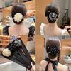Cloth Flower Hair Clip Flexible Lazy Hair Curler Fashion Hair Bun Roller  Women Girls