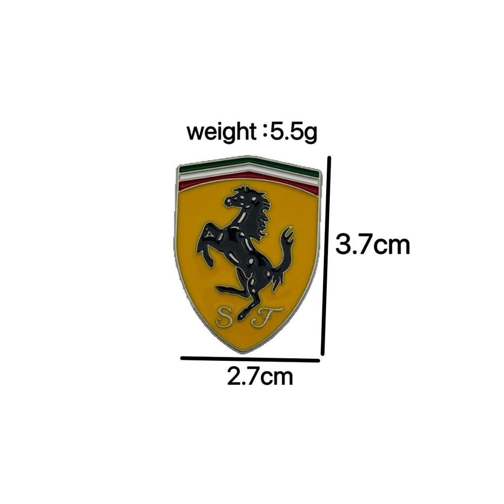 Car Styling 3D Sticker Metal Badge Vehicle Emblem Body Decal for Ferrari Roma 488 Portofino F8 Roma Spider SF90 Auto Accessories