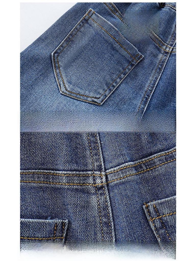 Свободные широкие джинсовые брюки в корейском стиле для девочек 2023 года на весну и осень