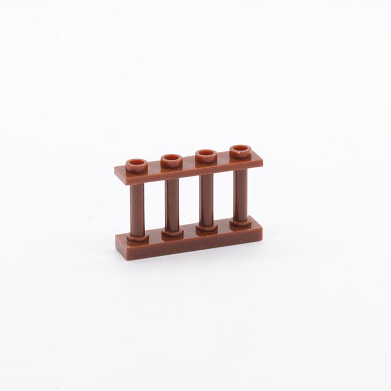 Детали MOC 15332 Забор 1x4x2 С балясинами с 4 штырьками DIY Enlighten Блоки Кирпичики Совместимые Частицы Уличный вид Мой Город