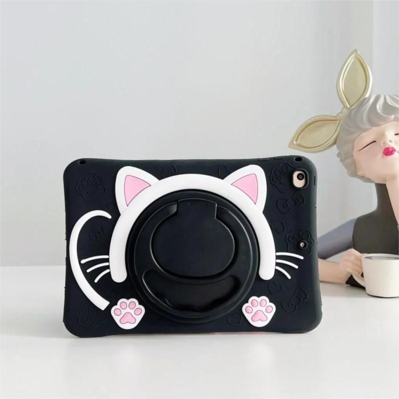 Чехол для iPad Pro Mini Air и планшета Samsung Tab Kids Case Для Xiaomi Mipad 5/6 pro RedMi Pad SE 11" дюймов силиконовый милый чехол с котиком, подставка для переноски