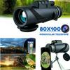 80x100 HD Monocular Telescope Zoom Waterproof Plastic Shell Professional HD Day/Night Vision Camping Mobile Phone Lens Dropship