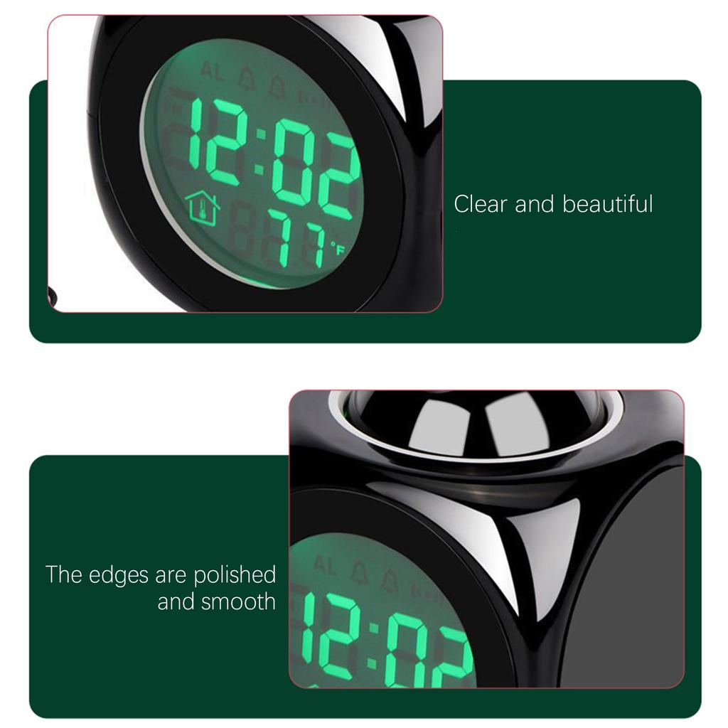 Creative LED Projection Alarm Clock Digital Display Bedsides Alarm Clock Telling the Time Snooze Temperature Home Ceiling Clock