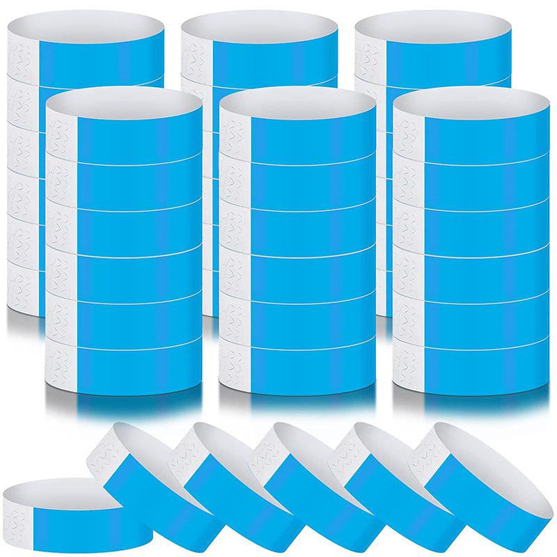 600 шт., бумажные браслеты, водонепроницаемые браслеты для вечеринок, легкие концертные браслеты, неоновые цветные клейкие браслеты