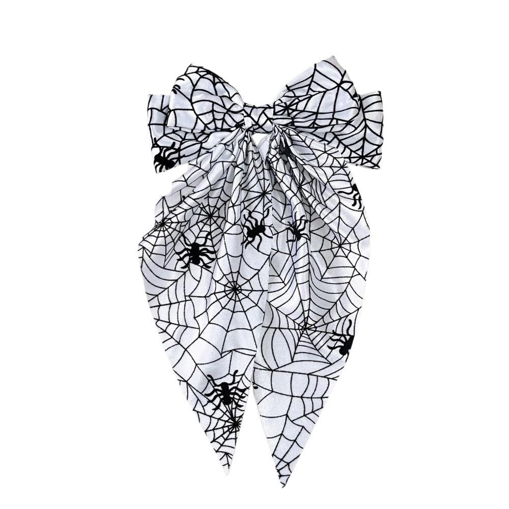 Bat Pumpkin Hair Clip Gothic Halloween Scrunchie Fashion Spider Web Hair Bow Wedding