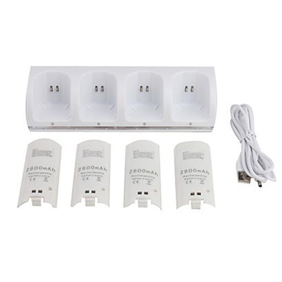 Gaming Handle Charger with LED Light Indicator Easy Installation Convenient Stable Output Portable Game Component 4-in-1 Remote Controller Gaming