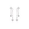 Fangxing Sparkling Diamond Star Earrings for Women, New Trendy and Niche Design, Simple and High-end Earrings