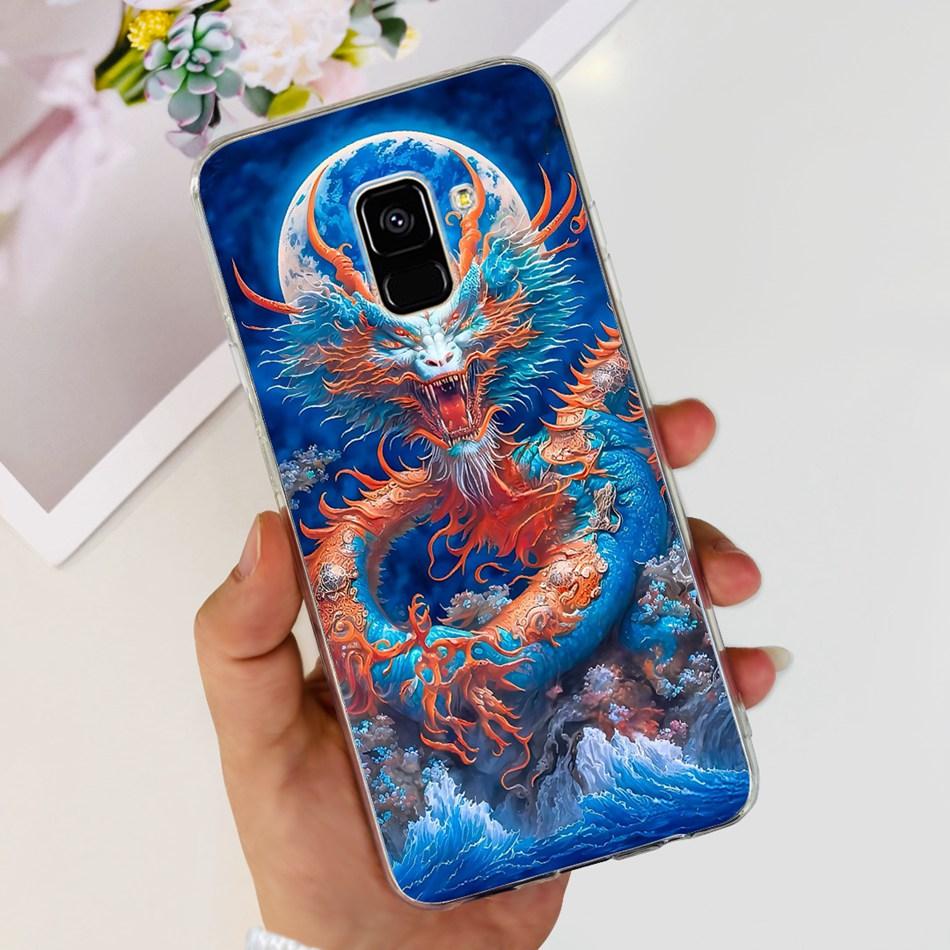Для Samsung Galaxy A8 (2018) / A8+ (2018) Мягкий силиконовый TPU чехол SM-A730F A530F для Samsung A 8 A8 Plus, милые чехлы с мультяшными пандами