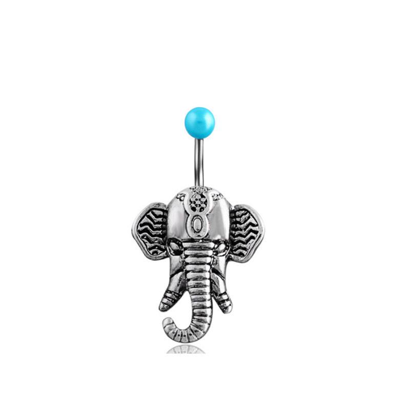 Модный кошачий пупок из нержавеющей стали, индивидуальный тренд, прокол животного, декоративная лягушка, инкрустация бриллиантами, украшение для пупка