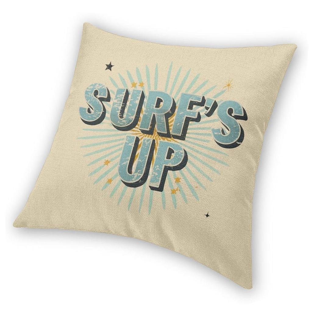 Surf'S Up Pillowcase Polyester Linen Velvet Creative Zip Decorative Pillow Case Car Cushion Case