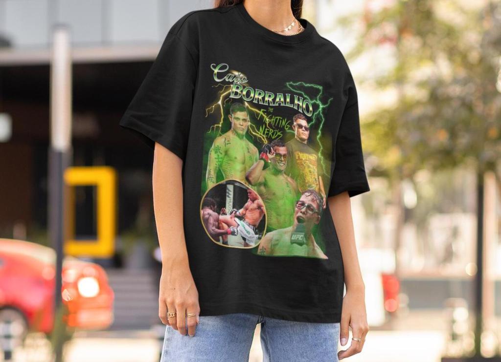 Caio Borralho Vintage 90s Graphic Style Fighting Nerds UFC Shirt T-Shirt kickboxing T-Shirt Oversized Sport Tee Retro Boxer Bootleg Gift MMA