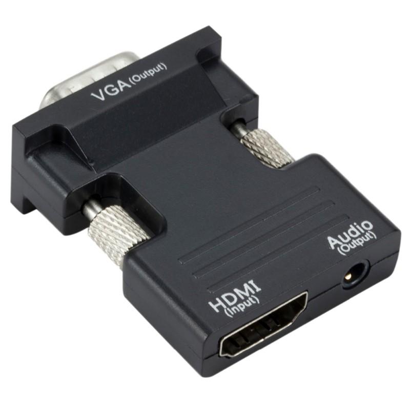 HDMI-compatible Female To VGA Male Converter With Audio Adapter Support 1080P Signal Output Convertor