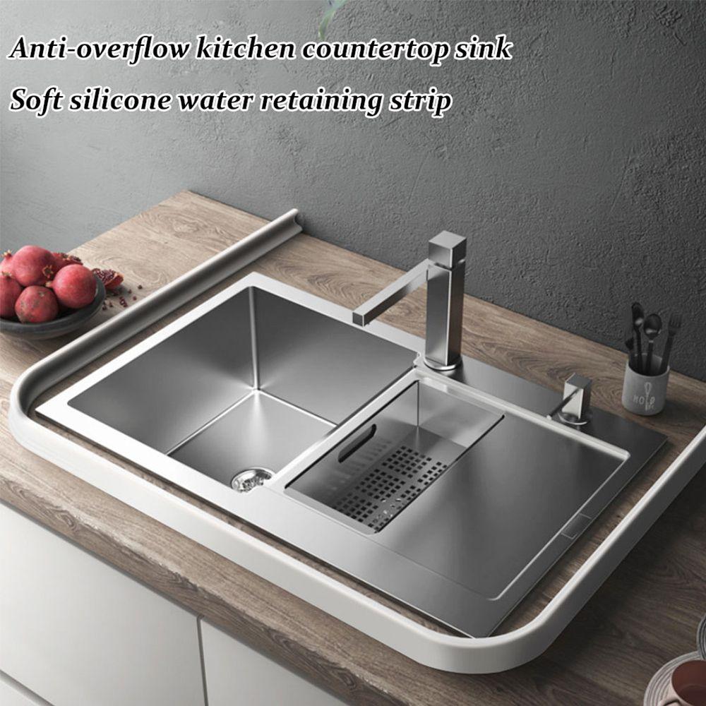 Flood Barrier Silicone Water Retaining Strip Water Stopper Door Bottom Sealing Strip Self-Adhesive