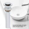Household Basin Sink Electroplating Pop Up Drain Stopper Kit Wash Basin AccessoriesWithout Overflow Hole