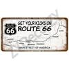 Route 66 House Metal Sign Plaque Metal Poster Tin Sign Tinplates Plate Wall Posters Vintage Retro Room Decor Wall Art Decoration