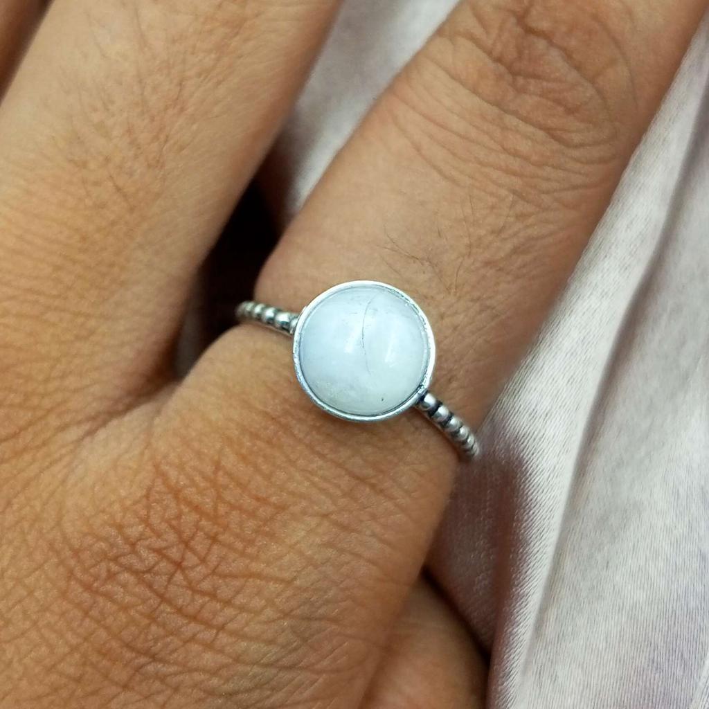 Драгоценный камень лунный камень, стерлинговое серебро 925 пробы, позолоченное ювелирное кольцо ручной работы PQY-IJ6259