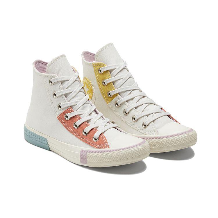 Converse Chuck Taylor All Star High Top Canvas Sneakers Women Sneakers White Yellow 572443C