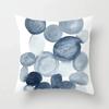 Watercolor Blue Cushion Cover Abstract Marble Geometric Pattern Sofa Pillowcase Bedroom Home Decor Car Office Decorative 45x45cm