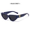 Luxury Glamour Women Brand Sunglasses Fashion V Designer Glasses Cat Eye Stylish Runway Ladies Eyewear UV400