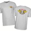 Bones Winged Ripper Powell Peralta Unisex T-shirt Grey Skull Og SkateboarD