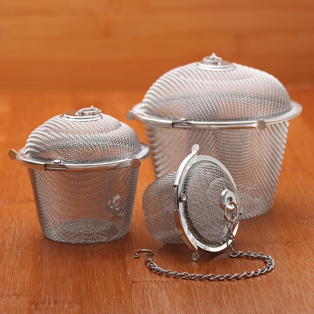 Kitchen Reusable Spice Strainer Herbal Infuser Stainless Steel Mesh Filter Tea Ball