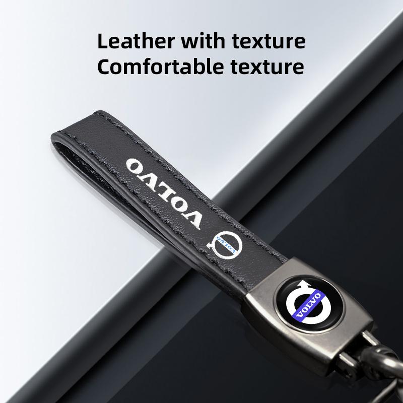 Volvo Zinc Alloy Keychain Car Leather key chain Accessories For Volvo Xc60 Xc90 V40 V60 S60 V50 V90 S80 C40 XC40 V70 XC70 Rdesig